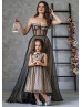 Black Polka Dots Tulle Classic Flower Girl Dress